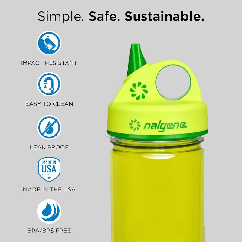Nalgene Kids GripNGulp Water Bottles Leak Proof Sippy Cup Durable BPA and BPS Free Dishwasher Safe Reusable and Sustainable 12 Ounces - Image 2