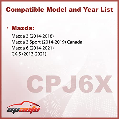EPAuto فلتر هواء المقصورة البديل من EPAuto CPJ6X (KD45-61-J6X) لسيارات مازدا مع فحم نشط - Image 2
