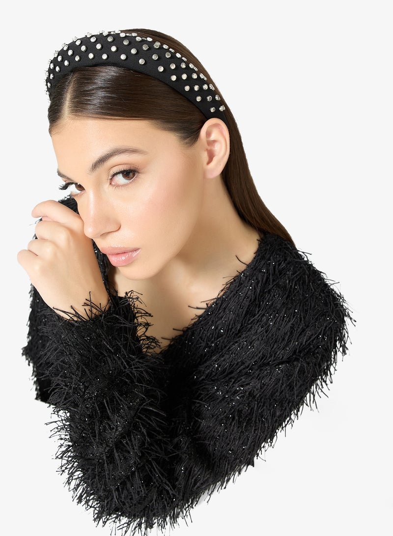 Khizana Rhinestone Embellished Headbands - Image 4