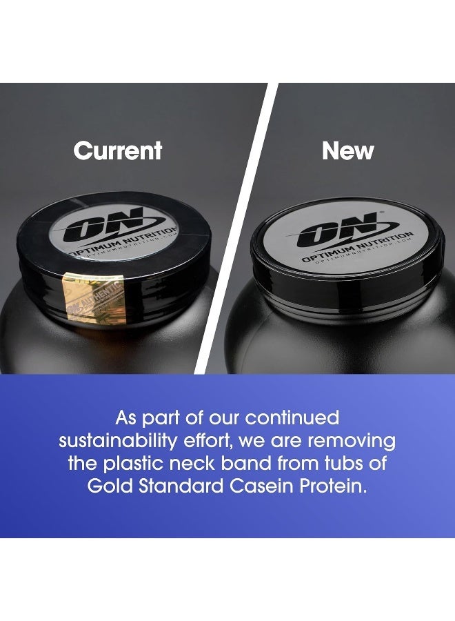 أوبتيموم نيوتريشن مسحوق بروتين الكازين ميسيلار 100% من Gold Standard، 24 جرامًا من البروتين، هضم بطيء، يساعد على الحفاظ على انتعاش العضلات طوال الليل - الفانيليا الكريمية، 1.81 رطل، 25 حصة (825 جم) - Image 5