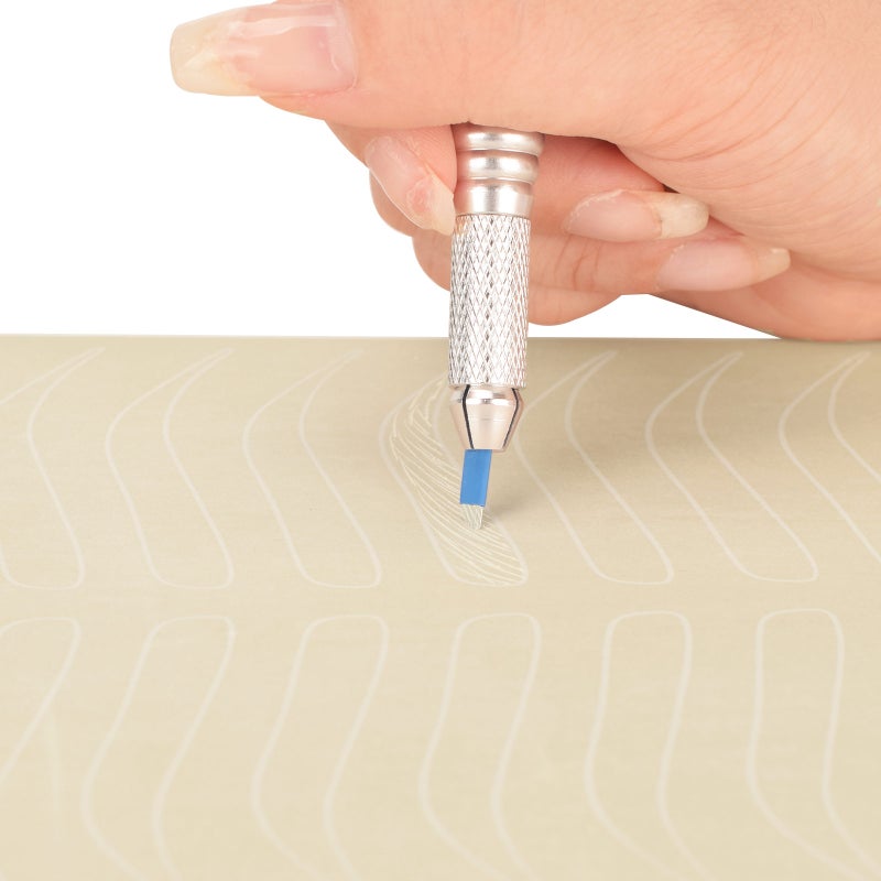 1 Pieces Eyebrow Tattoo Skin Latex Microblading Practice Tattoo Skin Practice Sheet No Ink Needed Practice Skin Double Sided Practice Skin (White Eyebrow Tattoo Skin) - Image 4