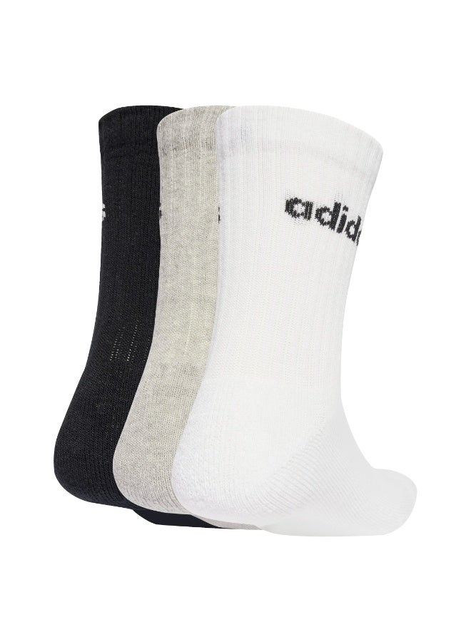 Adidas Linear Crew Socks Cushioned Socks 6 Pair Pack - Image 2