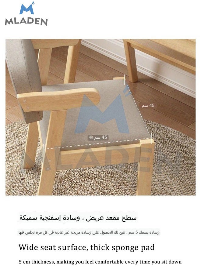 MLADEN - Kids Study Chair Rubber Wood Height Adjustable Dining Chair/Office Chair/Leisure Chair - Image 1