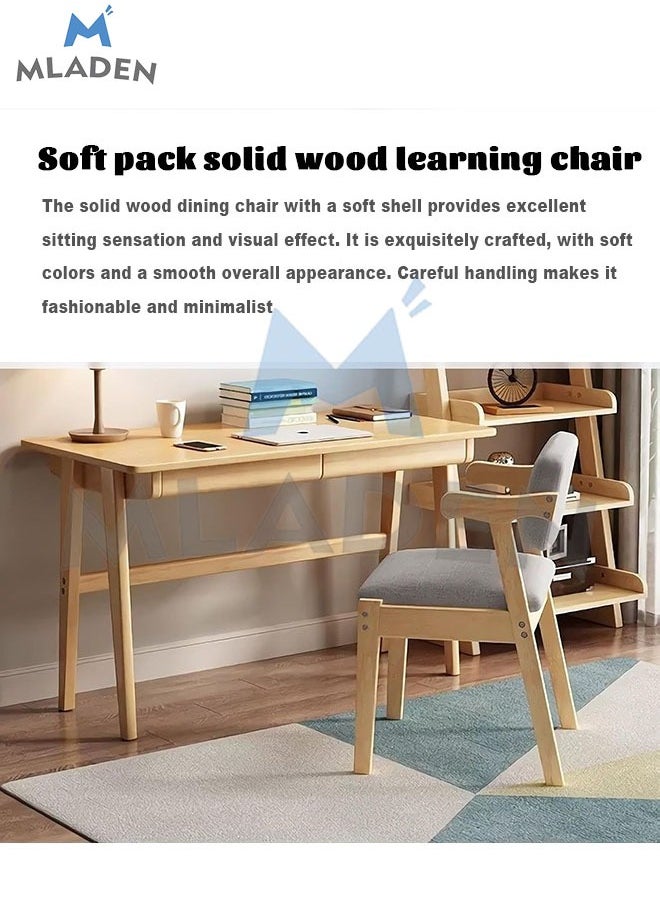MLADEN - Kids Study Chair Rubber Wood Height Adjustable Dining Chair/Office Chair/Leisure Chair - Image 1