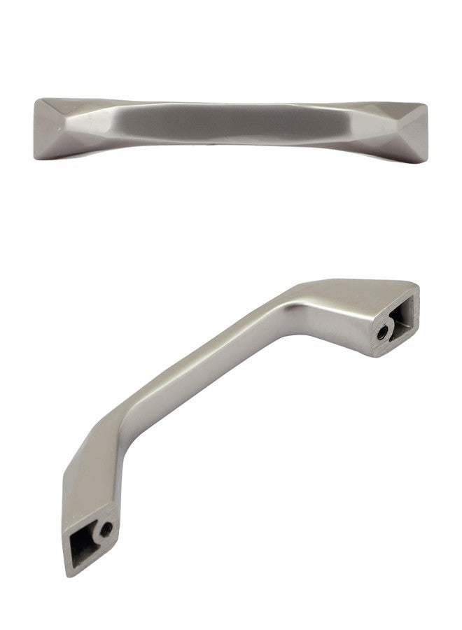 Atom 4.7 inches Zinc Cabinet Pull Handle | Silver Satin Finish | Office Wardrobe Furniture Kitchen Drawer Push Bar, 229, Pack of 2 - Image 2