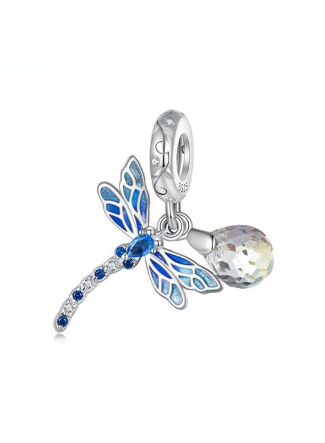 MEETCCY Butterfly Ladybug Cat Bird Charm 925 Sterling Silver Animal Charms for Pandora Charm Bracelet (Dragonfly Charm) - Image 1