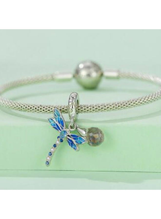 MEETCCY Butterfly Ladybug Cat Bird Charm 925 Sterling Silver Animal Charms for Pandora Charm Bracelet (Dragonfly Charm) - Image 5