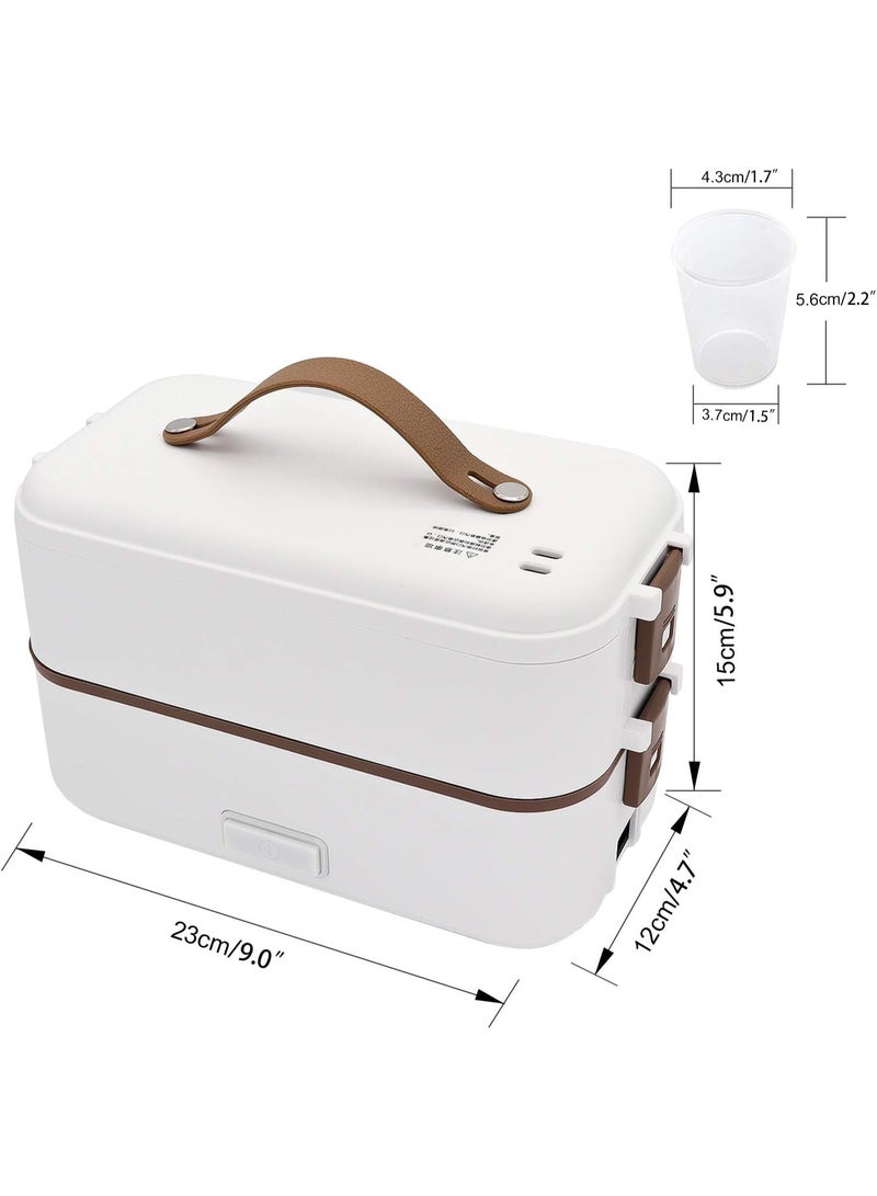 Electric Lunch Box, 2-Layer Portable Food Heater & Warmer with 15-Minute Fast Heating, Leak-Proof Self-Cooking Container for Office, Home, Travel, Students & Adults - Image 4