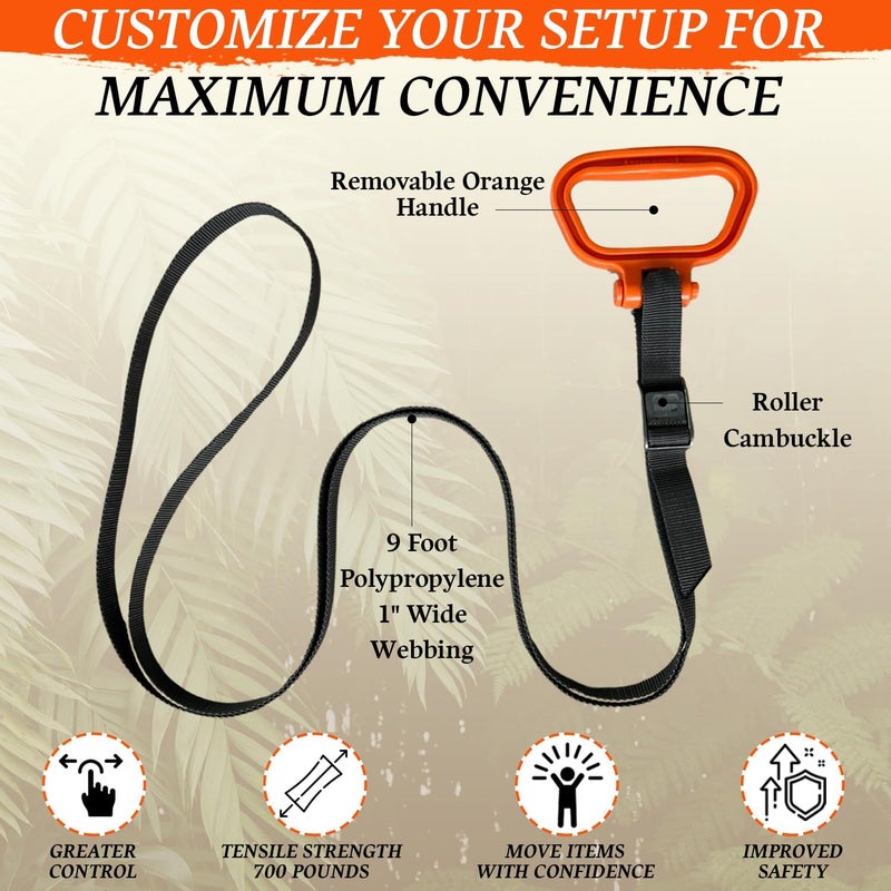MULTUS Sportsman Deer Drag & Tie Down Strap – 2-in-1 Hunting Drag Rope & Gear Hauler | Heavy Duty Hunting Accessory for Men | Unique Hunting Gift & Outdoor Essential - Image 5