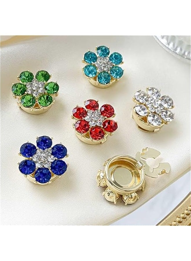 Generic - Rhinestone on Covers, on Covers for Women Blouses, Detachable Shirt on Clips ons Jewelry, Crystal Fancy ons for Clothing Decorative ons for Crafting, DIY (24PCS) H - Image 1