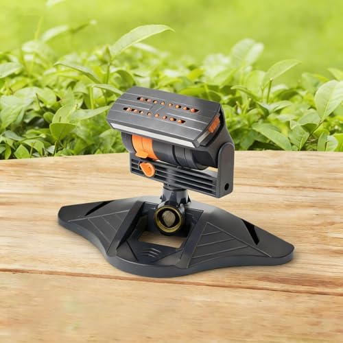 V.C.Formark VCFormark Upgraded Adjustable Oscillating Sprinkler 16 Mini Turbine Wide Area Coverage HeavyDuty Triangular Bracket Compatible for Lawn Yard Garden Watering - Image 1