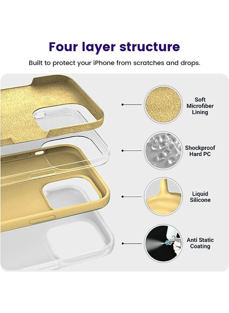 iPhone 15 Pro Max Mobile Case Cover with Soft Liquid Silicone Protection Anti-Scratch Shockproof Accessories Slim Protective Back Cover with Comfortable Hold Touch Feeling and Anti-fingerprint - Image 2