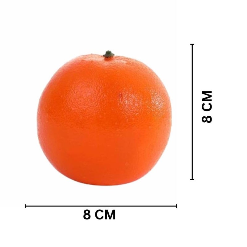 SINGAA Artificial Fruits for Home,Car,Fruit Shop,Photography Decoration and Kids Teaching Materials∣ Apple∣ Orange∣ Grapes ∣ Pomegranate∣ Mango∣ Banana (Pack of 5) (Orange) - Image 2