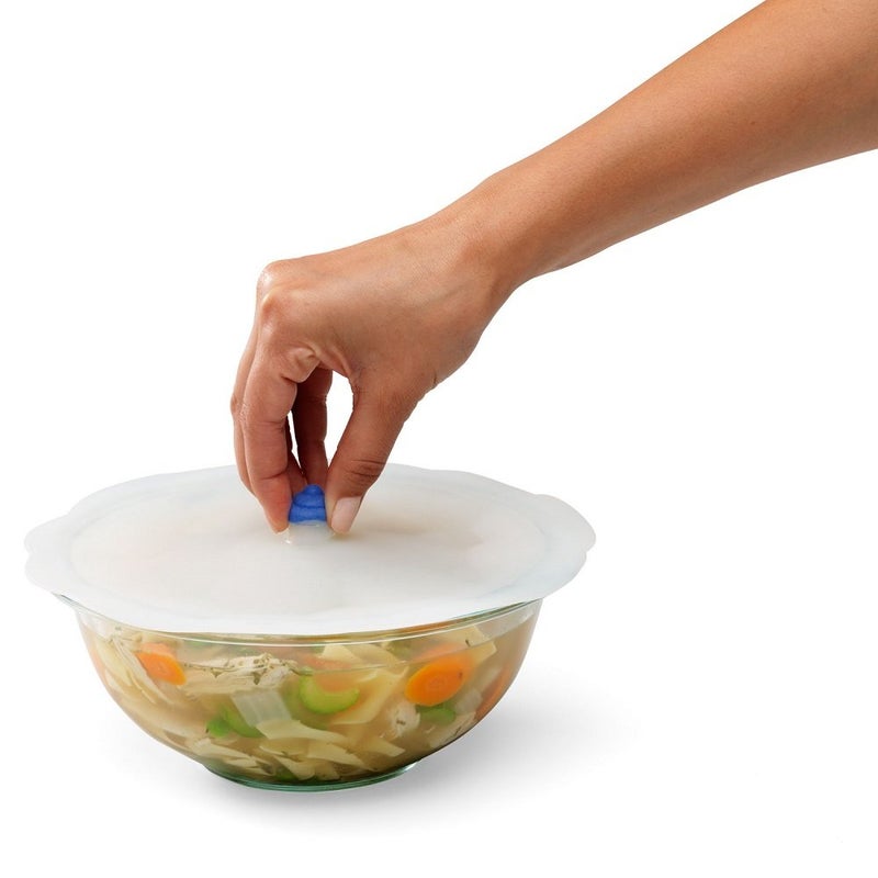 Chef'n Cloud Cover Silicone Universal Lid for Pots, 11 Inch, Frost/Pacific - Image 5