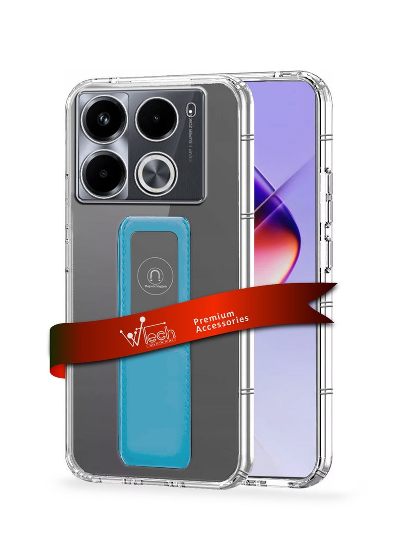 Wtech TPU Hand Grip Air Pillow Case Cover For Infinix Note 40 Pro 4G / 5G 2024 Clear/Sky Blue - Image 1