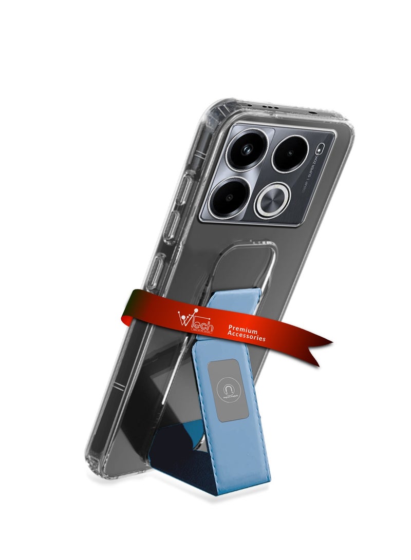 Wtech TPU Hand Grip Air Pillow Case Cover For Infinix Note 40 Pro 4G / 5G 2024 Clear/Sky Blue - Image 2