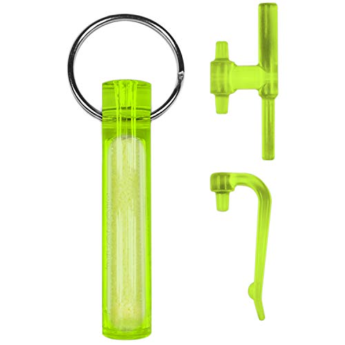GEAR AID Ni Glo 2” UV Rechargeable Glowing Keychain – Multi-Purpose Glow-in-the-Dark Accessory for Camping, Scuba Diving, Night Fishing, Hiking, Emergency Kits, and Everyday Use, Yellow, 1 Pack - Image 2