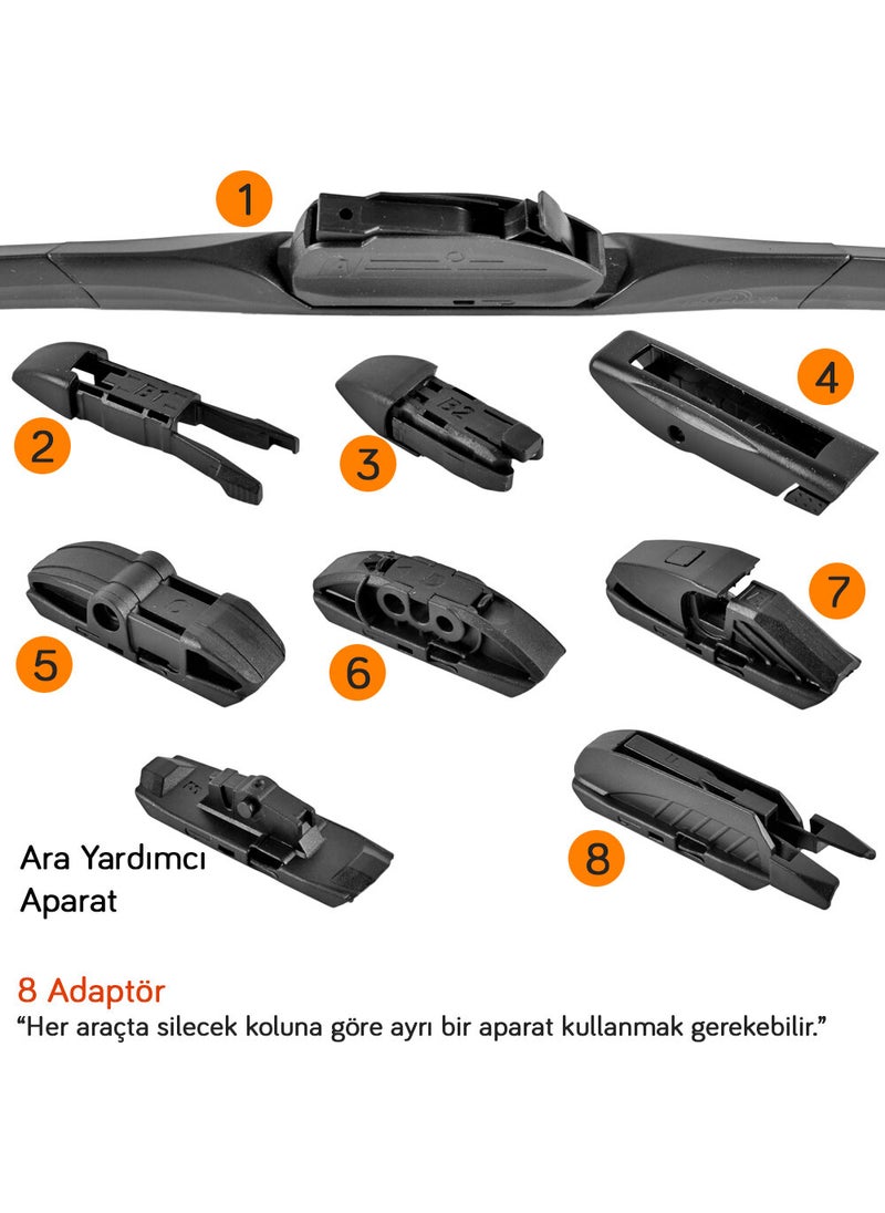 RBW 92817 Hybrid Multi-Fit 17 Inch / 430 mm Wiper with 8 Adapters  - Image 4