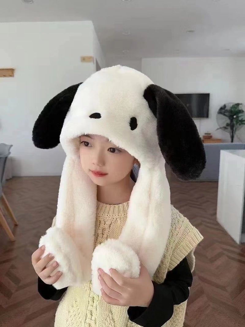 Adorable Cinnamoroll Plush Hat with Movable Ears White Palmer Dog 