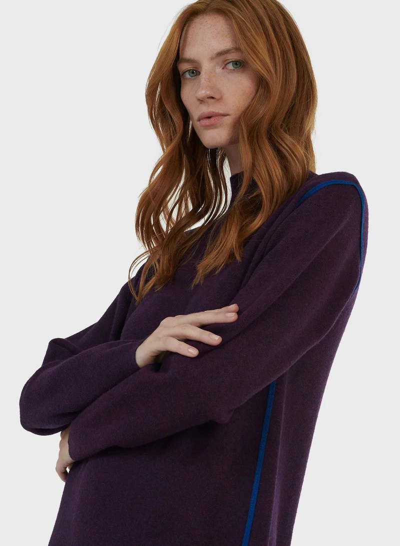 leem High-Neck Knitted Dress