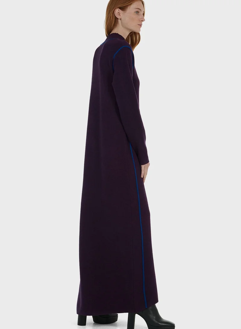 leem High-Neck Knitted Dress