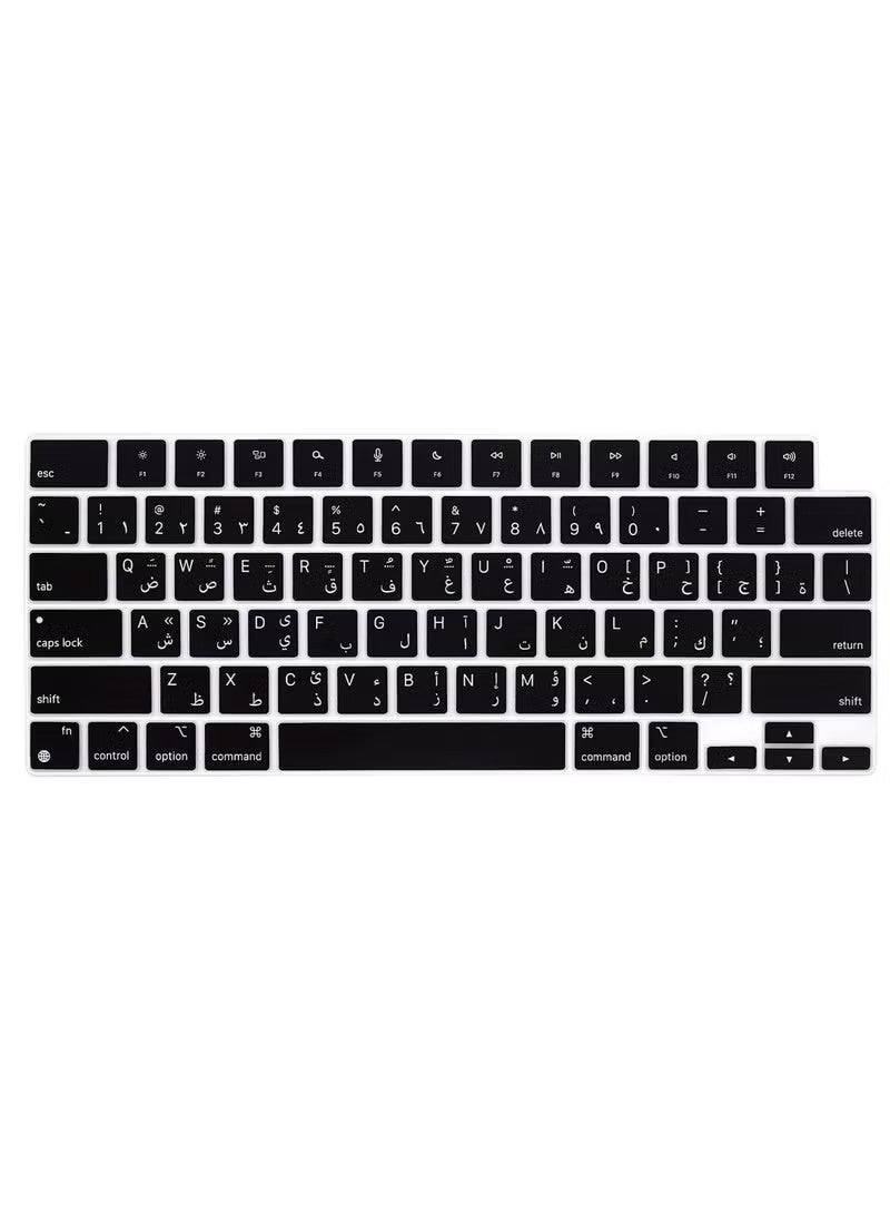 Arabic Silicone Keyboard Cover for MacBook 2021 Newest Pro 14 inch M1 Pro Max Chip A2442 A2991 A2992 & 2021 Pro 16 inch M1 Pro Max Chip A2485 Keyboard Cover Protective Skin USA Layout - Image 1