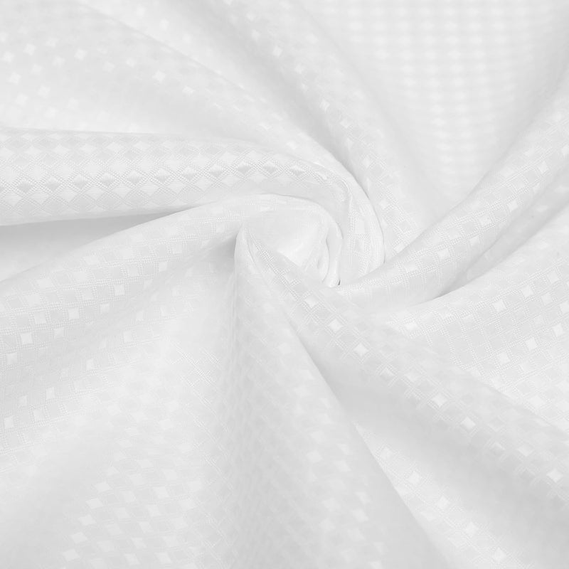Waffle Weave Shower Curtain 72x72 Inch Thickened 230gsm Fabric White Bathroom Bath Curtain Heavy Duty with 12 Hooks Washable for Home Hotel Spa Use - Image 4
