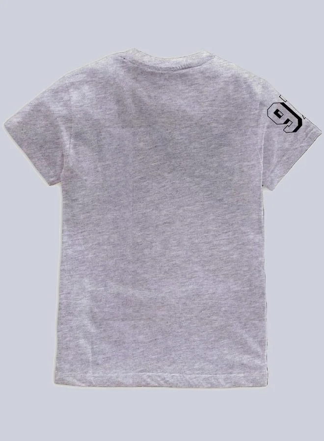 كوديز تيشيرت أطفال بطبعة مغامرات رمادية