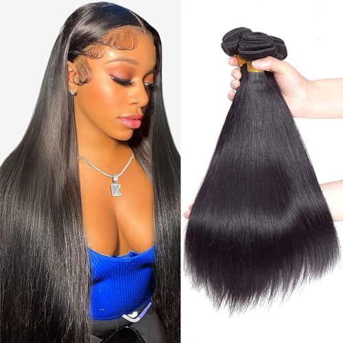 ROYAL IMPRESSION 16A Straight Bundles Human Hair 20 20 20 300g 100 Real Human Hair 3X Longer Lifespan 100 Unprocessed Brazilian Virgin Hair Straight Human Hair Weave Bundles Natural Color - Image 2