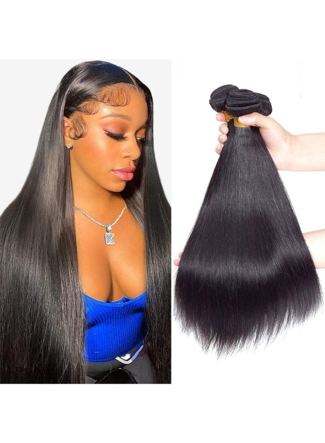 ROYAL IMPRESSION 16A Straight Bundles Human Hair 20 20 20 300g 100 Real Human Hair 3X Longer Lifespan 100 Unprocessed Brazilian Virgin Hair Straight Human Hair Weave Bundles Natural Color - Image 3