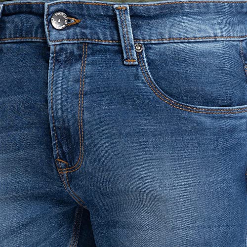 Spykar Men's Super Skinny Low Rise Jeans Mid Blue - Image 5