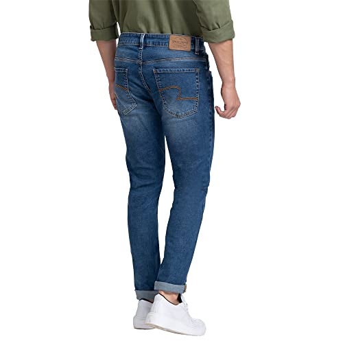 Spykar Men's Super Skinny Low Rise Jeans Mid Blue - Image 3