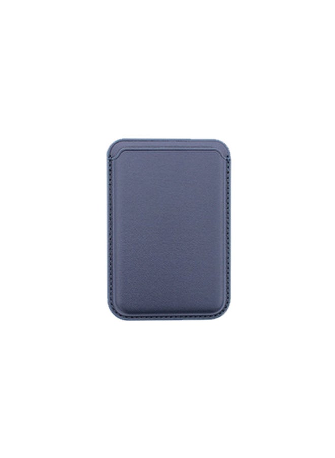 Suitable For IPhone14 5 6PU Magnetic Card Bag Apple Mobile Phone 13promax Magsafe Leather 12 Card Set-Color:Thick Ink Color-Applicable Models:Pu (23 Strong Magnets)  - Image 1