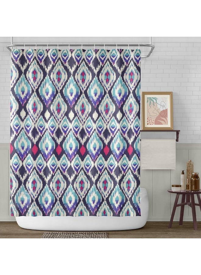 السرعوف الذهبية ستارة حمام GOLD MANTIS مقاس 71 × 71 بوصة (182 × 182 سم) - مقاومة للماء، خالية من التجاعيد، سريعة الجفاف، مصنوعة من البوليستر، مزودة بـ 12 فتحة معززة - تصميم مطبوع عصري (إزميرالدا) - Image 1