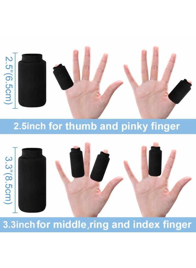 2 Pack Finger Ice Pack, Finger Cold Gel Ice Pack, Cold And Hot Compress, Reusable Cryotherapy Compression Sleeve, Suitable For Hand And Toe Injuries, Arthritis, Sprains, Etc., Black - Image 3