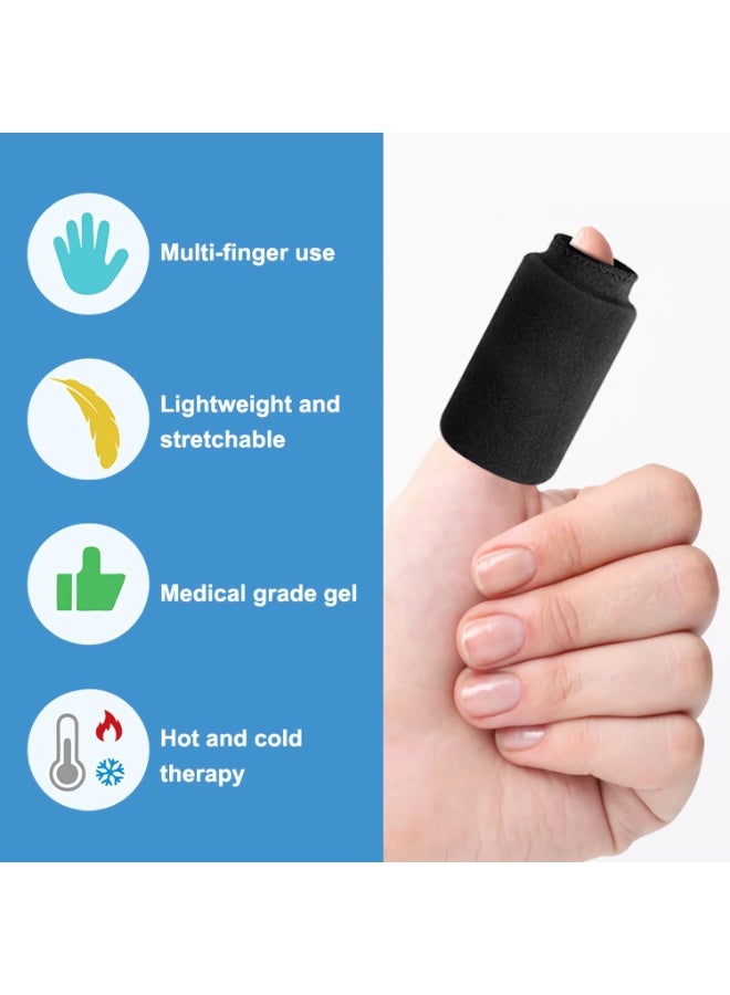 2 Pack Finger Ice Pack, Finger Cold Gel Ice Pack, Cold And Hot Compress, Reusable Cryotherapy Compression Sleeve, Suitable For Hand And Toe Injuries, Arthritis, Sprains, Etc., Black - Image 4