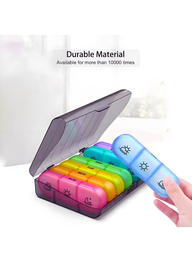 Dovva Weekly Pill Organizer 3 Times a Day, Portable Travel Pill Box 7 Day with Large Pill Containers, Daily Pill Box with 21 Compartments, Light-Proof Pill Container for Medications, Vitamins, Fish Oils - Image 4