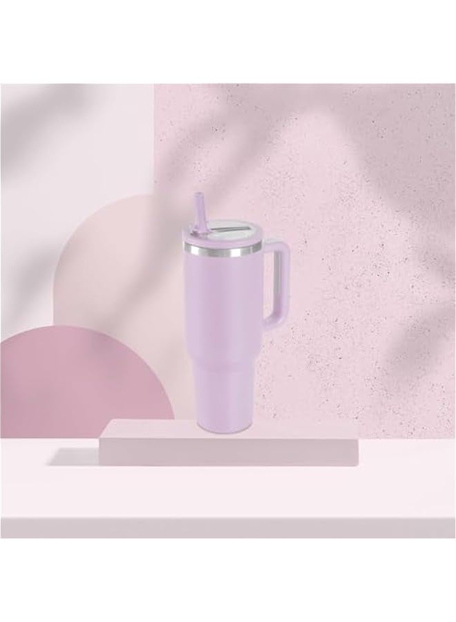 TRASSLE 2 Pack 40 oz Tumbler Flip Straw Lid Replacement,Splash Resistant Tumbler Lids,Reusable Tumbler Cover for Cup  - Image 2