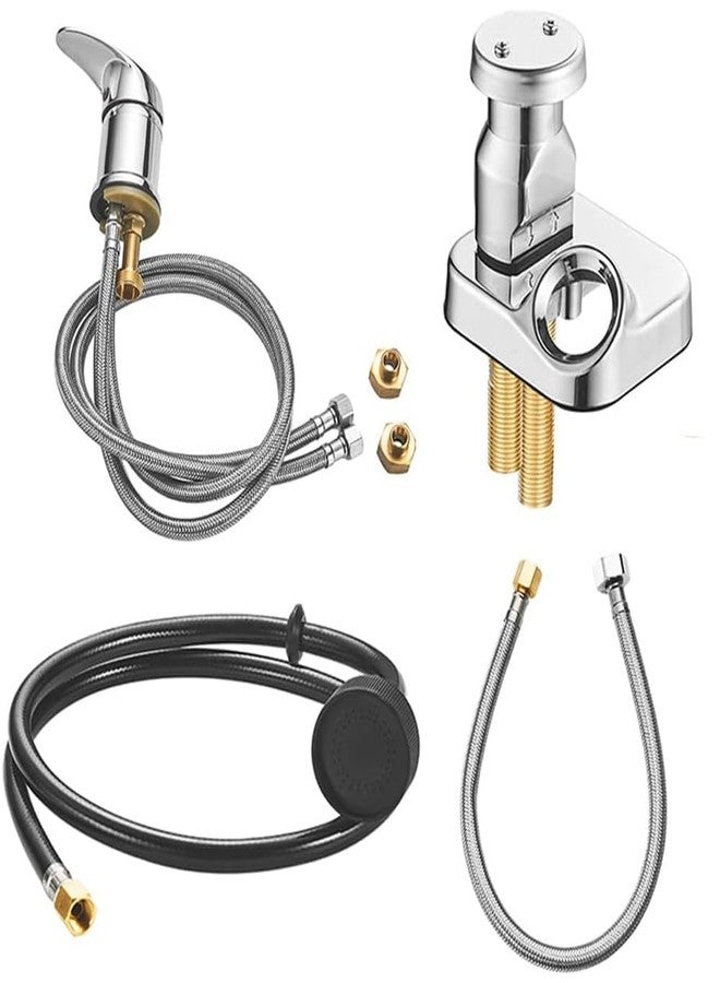Weirun Salon Shampoo Bed Bowl Sink Basin Faucet with Vacuum Breaker Replacement Kit Wash Hair Mixing Valve Shampoo Bowl Waterfall Head Spa,Vacuum Breaker Outside Faucet,Shampoo Bowl Hose - Image 1