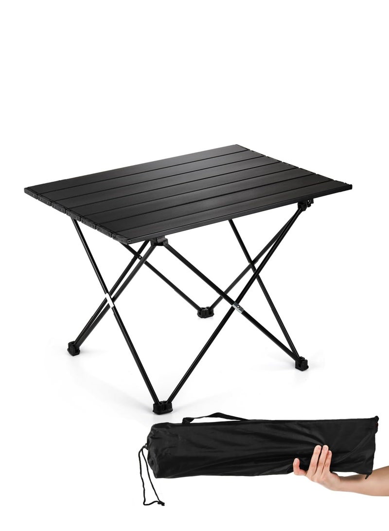 Y&D Portable Folding Camping Table, Ultralight Folding Table with Aluminum Table Top and Carry Bag, Easy to Carry, Ideal for Outdoor, Camping, Picnic, Cooking, Beach, Hiking, Fishing 68 X 46 X 40cm - Image 1
