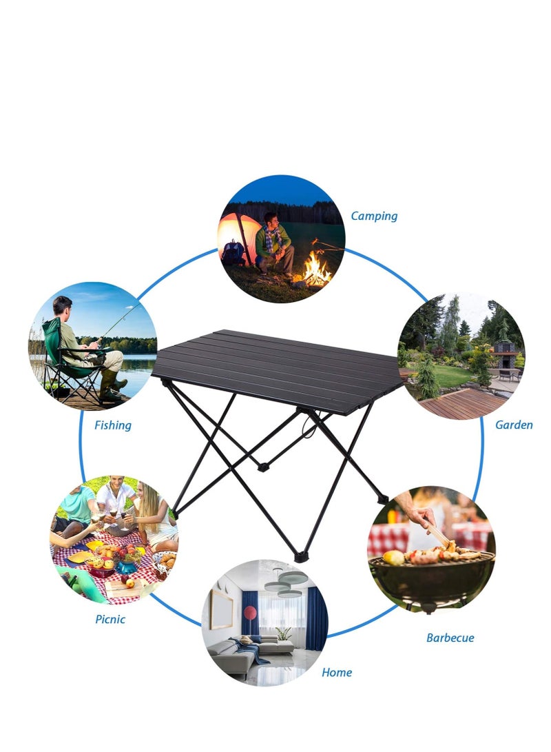 Y&D Portable Folding Camping Table, Ultralight Folding Table with Aluminum Table Top and Carry Bag, Easy to Carry, Ideal for Outdoor, Camping, Picnic, Cooking, Beach, Hiking, Fishing 68 X 46 X 40cm - Image 3
