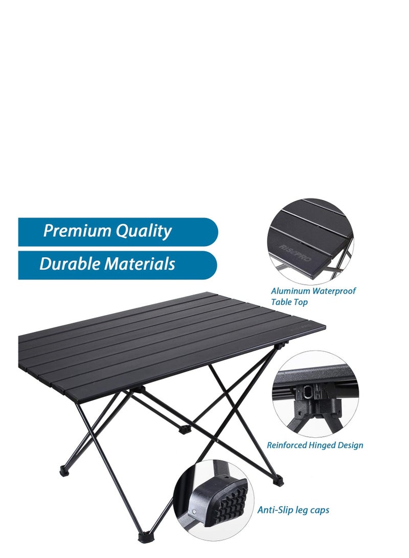 Y&D Portable Folding Camping Table, Ultralight Folding Table with Aluminum Table Top and Carry Bag, Easy to Carry, Ideal for Outdoor, Camping, Picnic, Cooking, Beach, Hiking, Fishing 68 X 46 X 40cm - Image 2