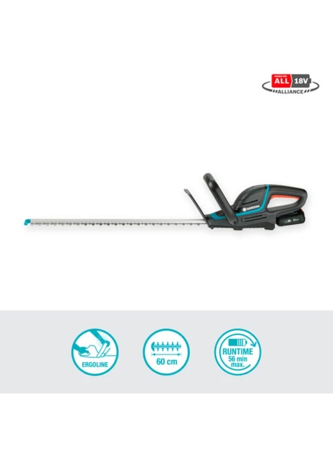 GARDENA- Battery Hedge Trimmer ComfortCut 60/18V P4A Ready-To-Use Set - Image 3