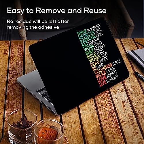 Galaxsia Think Positively Quoto Top+Wrist Pad Vinyl Laptop Skin/Sticker/Cover for 14 Inches Laptops Laminated-Removable-HD Quality Compatible for Hp-Dell-Sony-Lenovo-Asus etc.(13.8x9.6 Inches) - Image 4