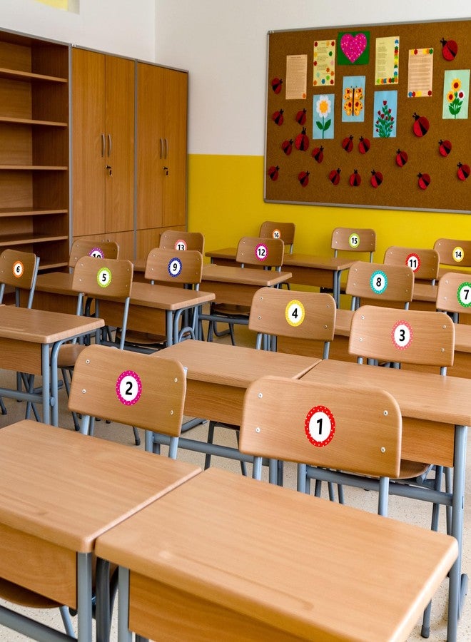 Dreecy 1 Inch Number Stickers 1-40, 24 Sheets Consecutive Number Labels, Colored Number Decals, Inventory Sticker, Removable Dot Stickers for Classroom, Office, Storage, Indoor, Boxes (10 Colors) - Image 2