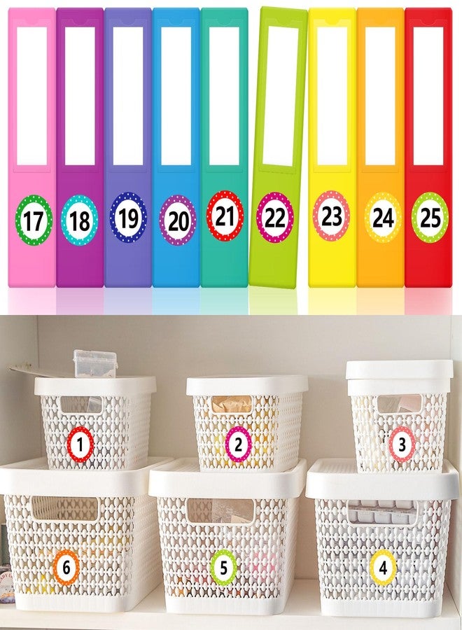 Dreecy 1 Inch Number Stickers 1-40, 24 Sheets Consecutive Number Labels, Colored Number Decals, Inventory Sticker, Removable Dot Stickers for Classroom, Office, Storage, Indoor, Boxes (10 Colors) - Image 5