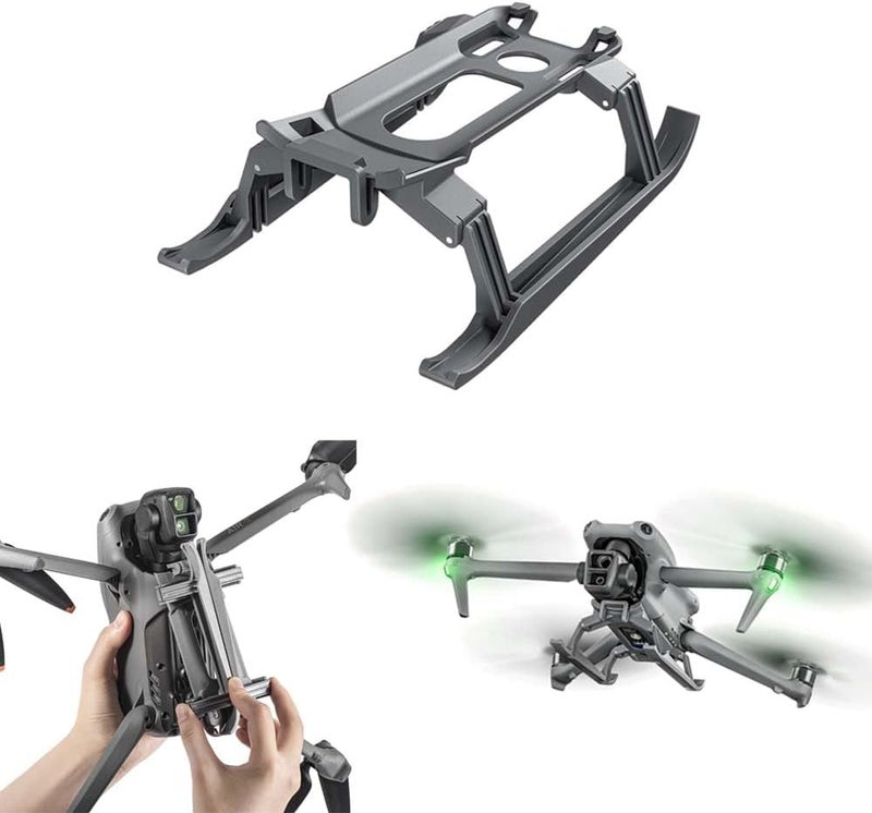 Luckam Landing Gear for DJI Air 3, Leg Foldable Extended Leg Height Extended Kit for DJI Air 3 Fly More Combo Drone Accessories(Grey) - Image 1