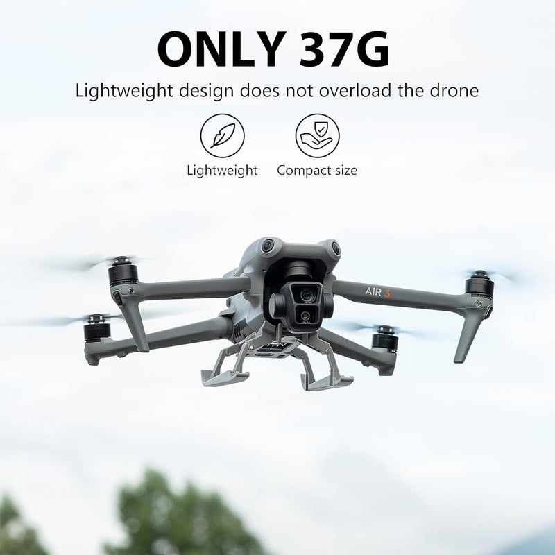 Luckam Landing Gear for DJI Air 3, Leg Foldable Extended Leg Height Extended Kit for DJI Air 3 Fly More Combo Drone Accessories(Grey) - Image 5