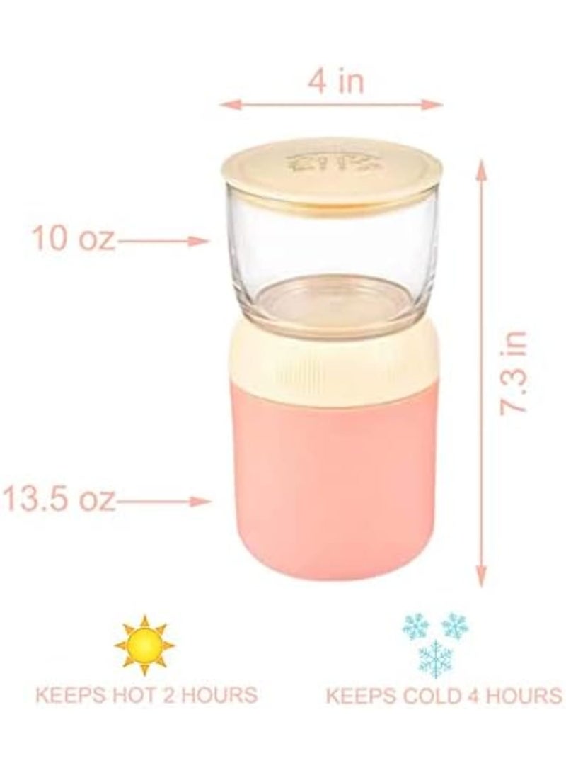 SYOSI Yogurt Container, Double Wall Insulated Snack Container with Lids and Spoon, Stainless Steel Inner Wall Leak Proof Food Storage, Microwave Safe, Storage Jar for Breakfast Milk Fruit Cereal, 23 Ounce - Image 5