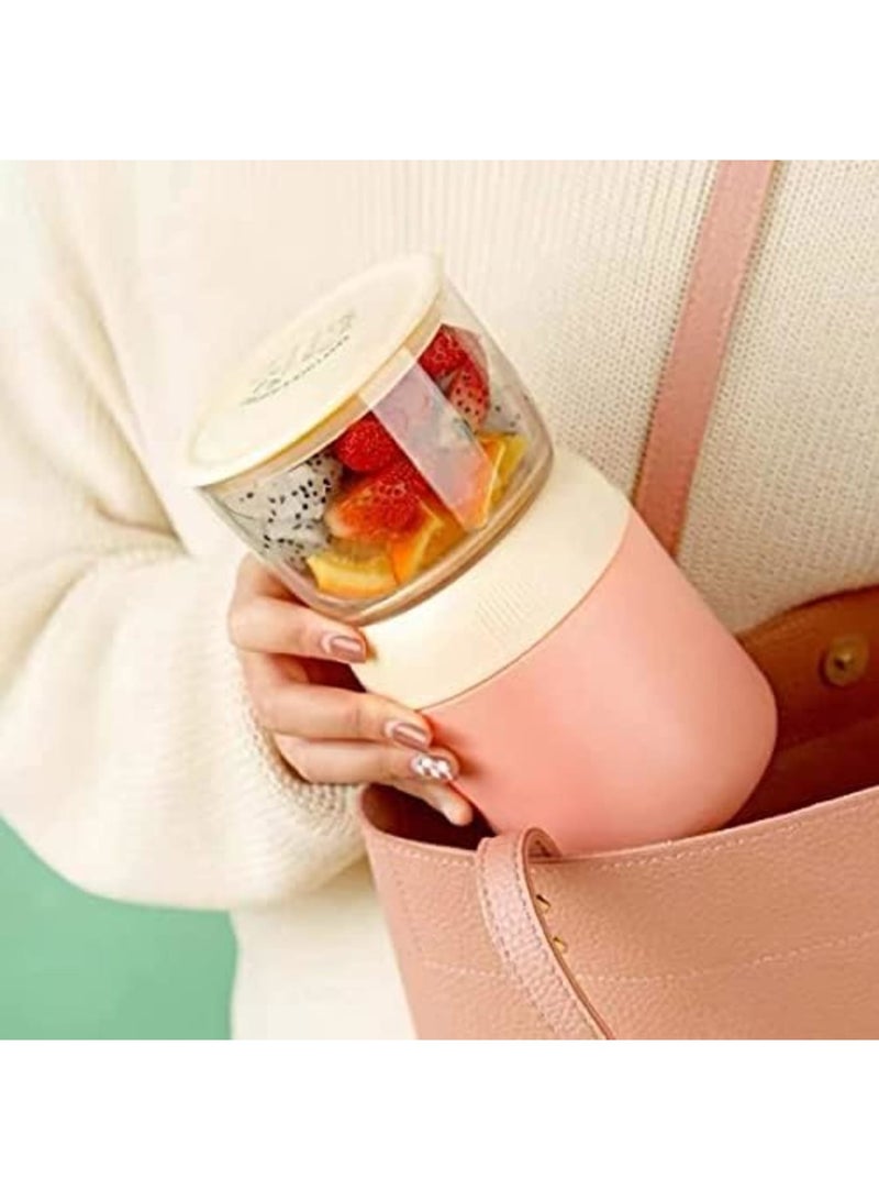 SYOSI Yogurt Container, Double Wall Insulated Snack Container with Lids and Spoon, Stainless Steel Inner Wall Leak Proof Food Storage, Microwave Safe, Storage Jar for Breakfast Milk Fruit Cereal, 23 Ounce - Image 3